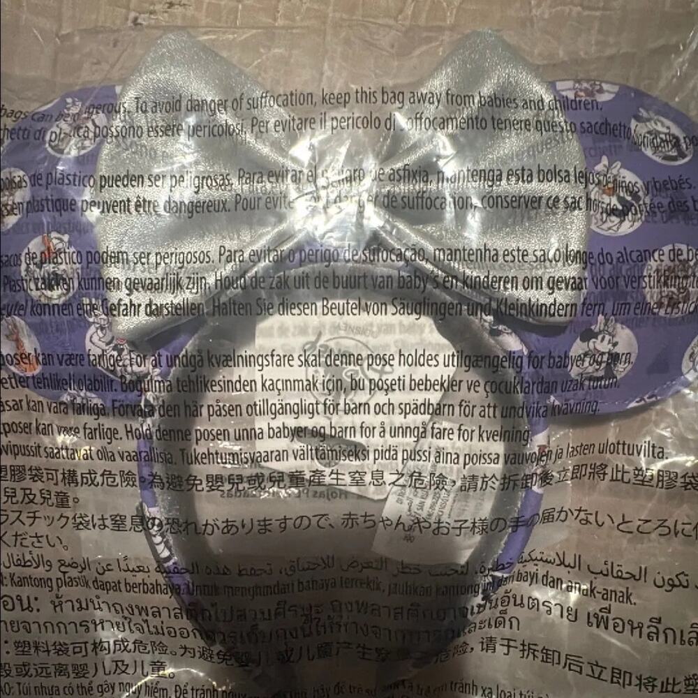 Disney Loungefly Ear Headband Disney100 Mickey and Friends Castle Icons Purple